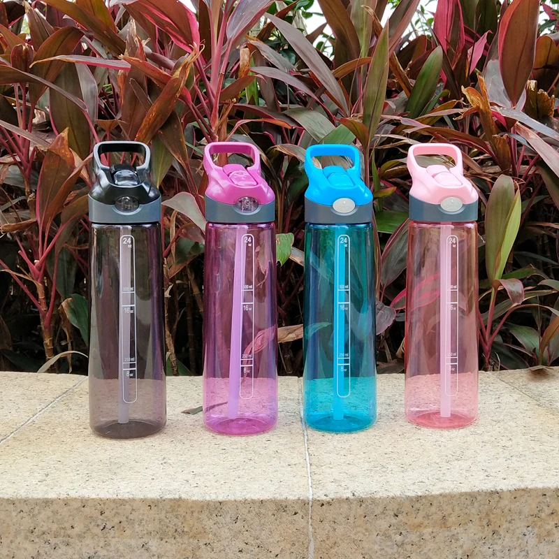Water Cup Plastic High capacity With Straw Adult sports Student Female maleCreativePortable Handy bottle | Дом и сад