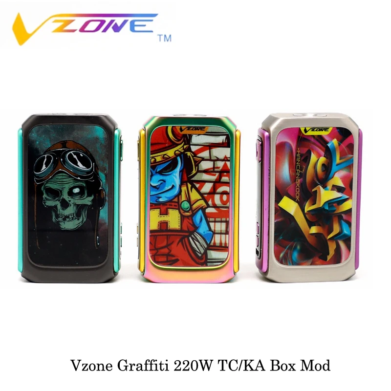 Электронные сигареты Vzone граффити 18650 Вт TC/KA поле Mod по двойной 220 батареи