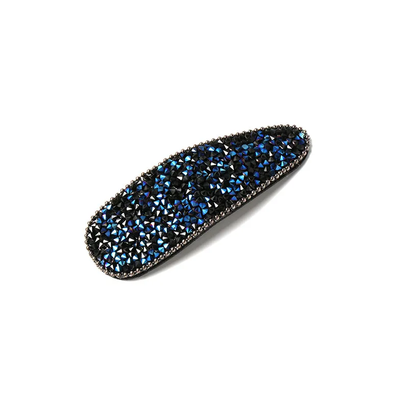 60077-BU JUJIA Bling Стразы шпильки головные уборы для женщин девочек заколки невидимки для волос заколка-пряжка с кристаллами аксессуары для волос женские - Окраска металла: 60077-BU