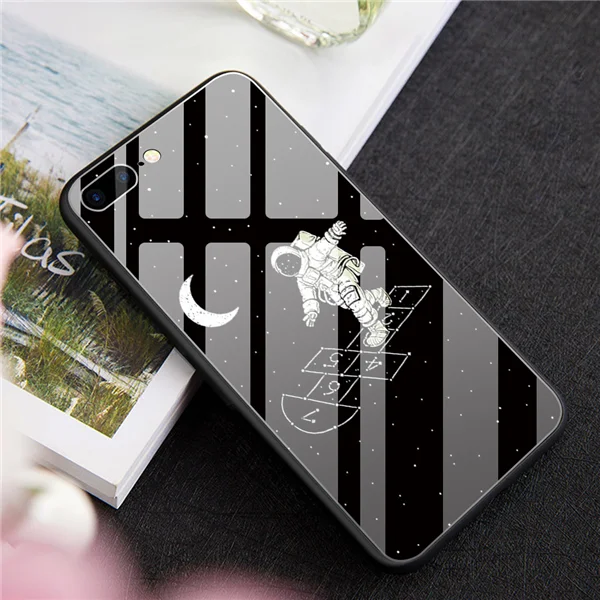 4769 Роскошные DIY для iphone 7 8X10 Plus 6s 6 Капа пользовательский космический астронавт чехол из закаленного стекла для телефона для iphone 11 Pro XS чехол для MAX XR - Цвет: 4769