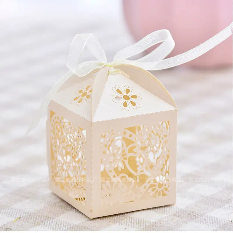 Горячая распродажа 50 шт./компл. Любовь Сердце Лазерная резка Конфеты Ювелирные