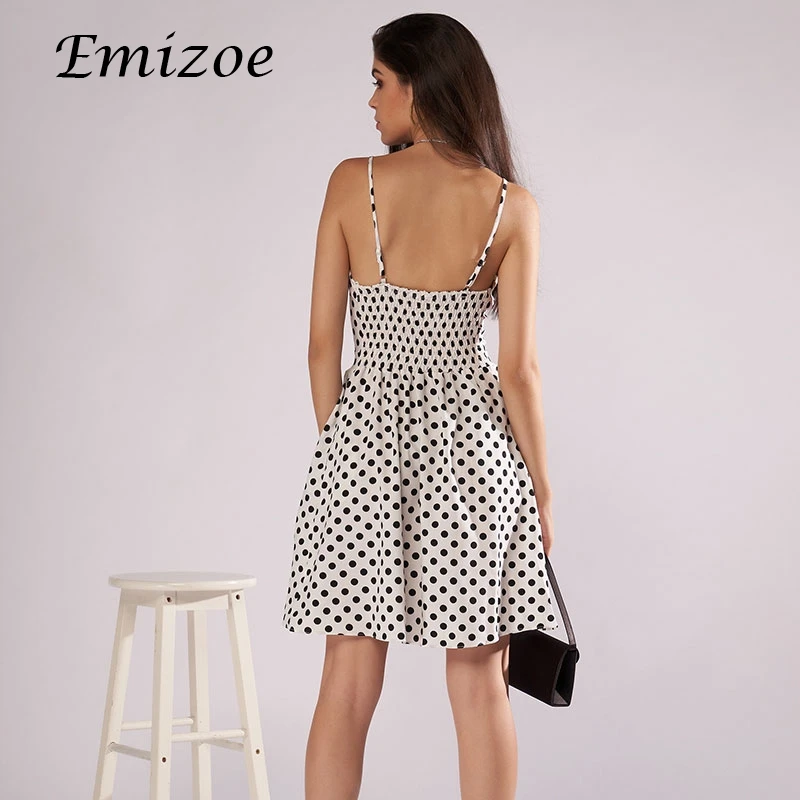 Emizoe 2018 Мода Винтаж Платье в клетку для женщин Повседневное лук кнопка спереди