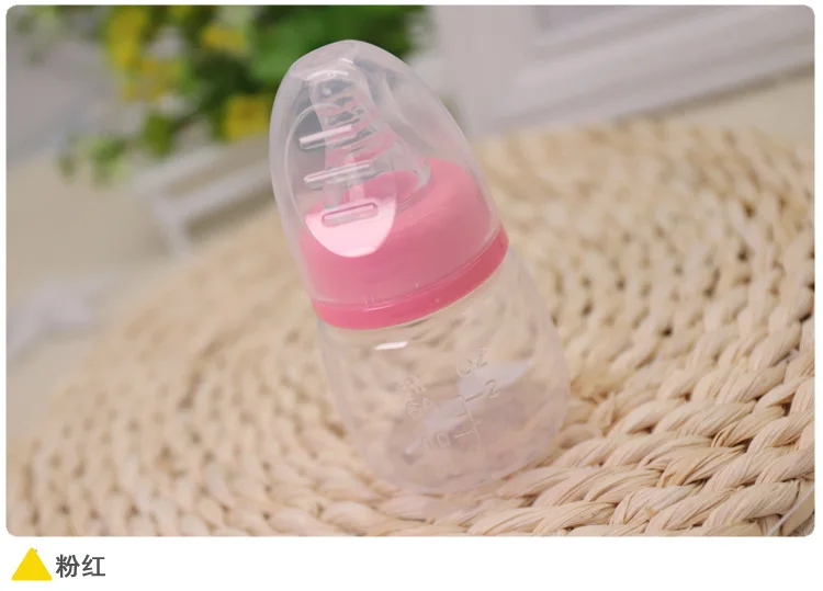 1 Pcs Hot Newborns Baby Bottles Toddlers Drinking Water Feeding Mini PP Bottle Boys&Girls Care Solid Colors Milk 60 ML Bottles