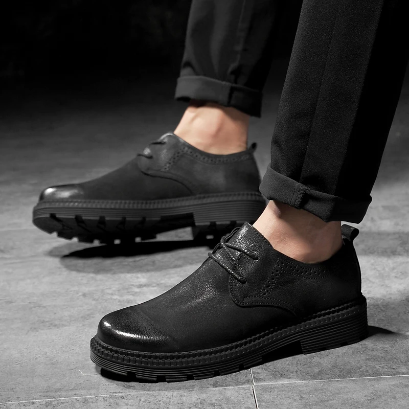 Мужские повседневные Мокасины из натуральной кожи удобные дышащие слипоны на