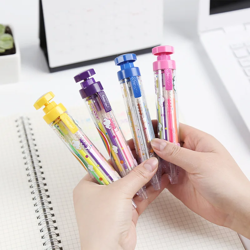 Корейские канцелярские принадлежности креативная многоцветная шариковая ручка