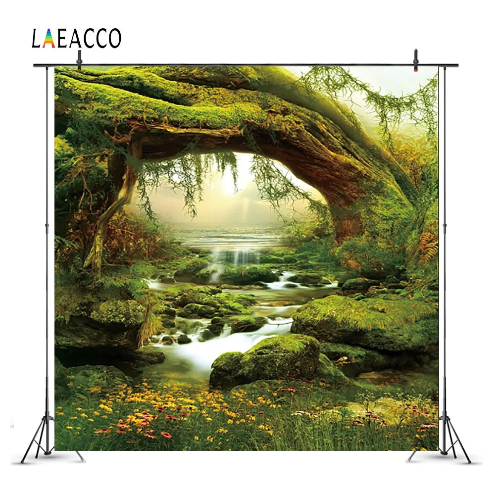 Laeacco сказочные фоны для детской фотосъемки со старым деревом и дырками, Живописные фоны для фотосъемки на заказ для фотостудии