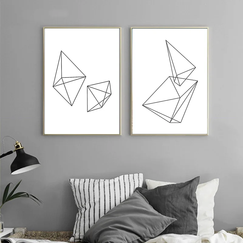 Геометрические узоры в скандинавском стиле простой домашний декор плакаты и
