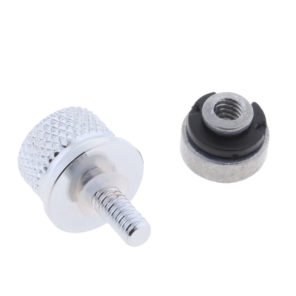 

1 Set Chrome Billet Aluminum Nut Kit Seat Bolt Kit Fits For Universal Motorcycle 15mm Thread Length 20mm Bolt Cap Dia 2019 New