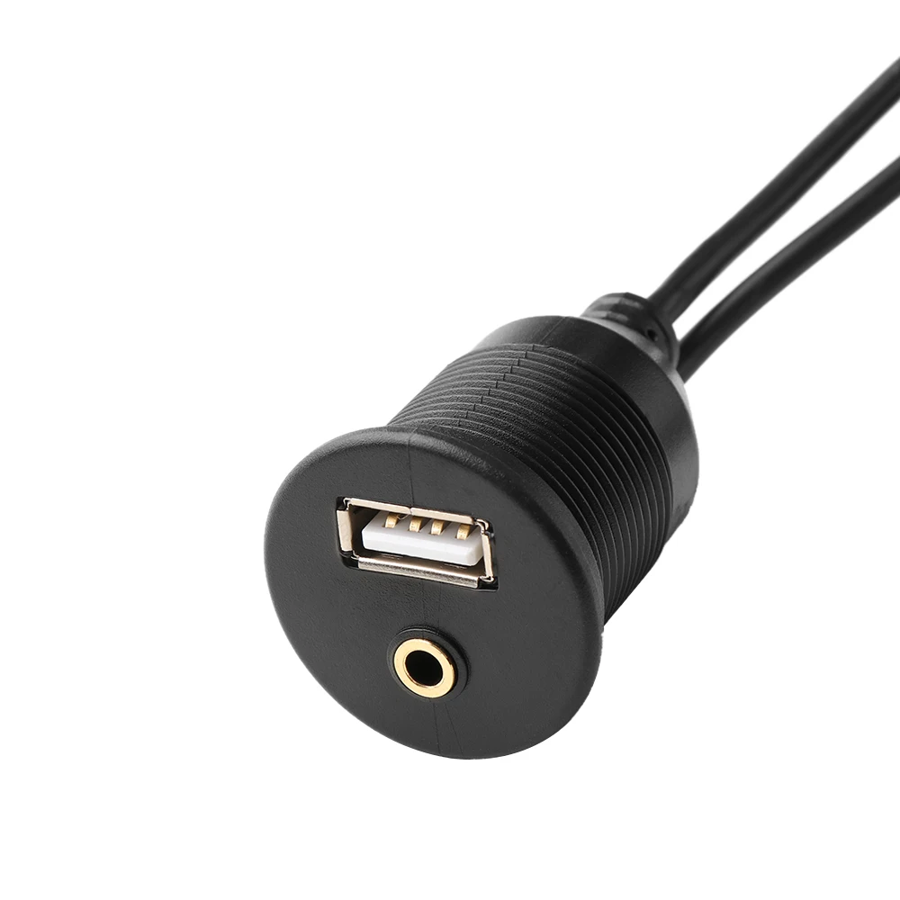 1 шт. практичный 1 м Горячая 3,5 мм Лодка автомобиль тире флеш USB 2,0 Aux свинцовый Удлинительный кабель жила монтажная панель