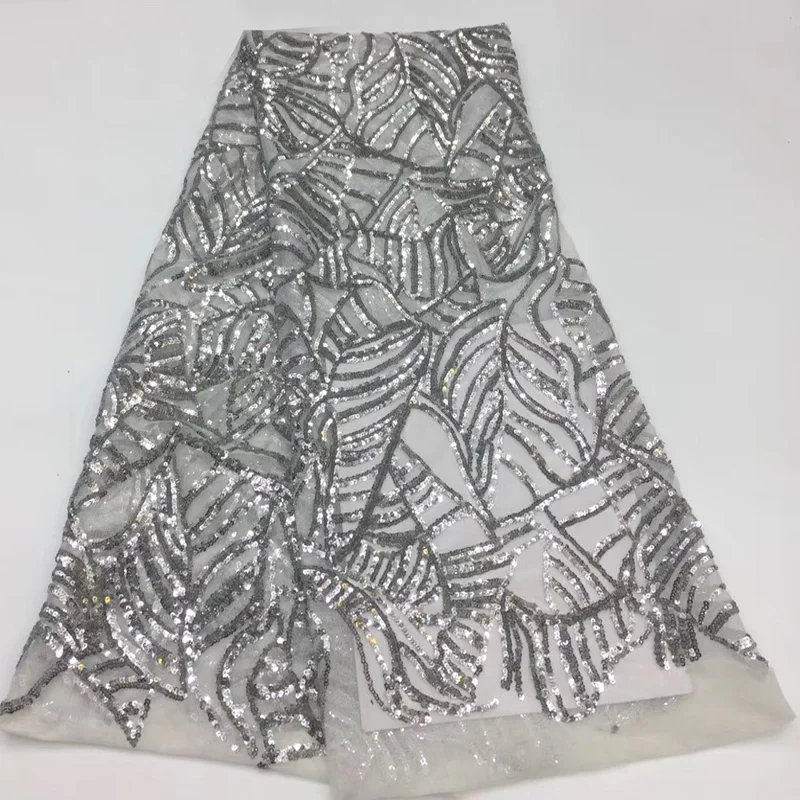 (5 ярдов/шт.) Высококачественная африканская Тюлевая кружевная ткань бирюзовые