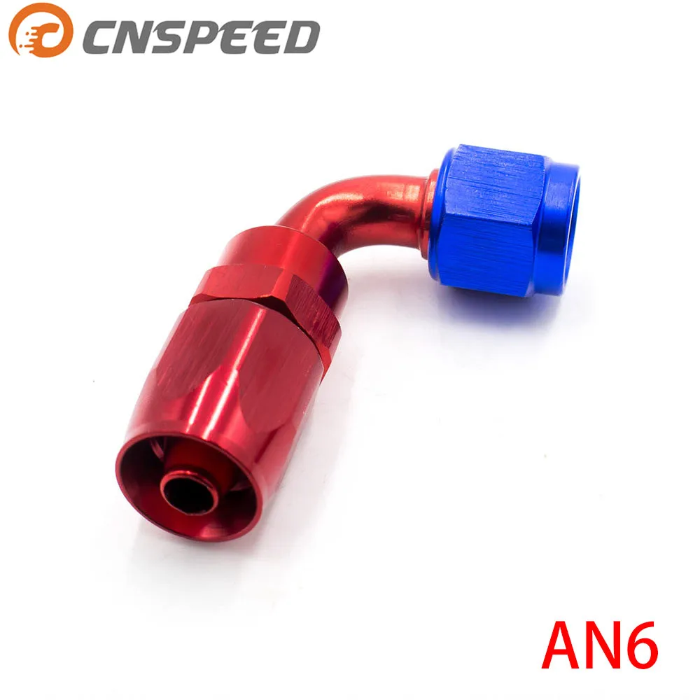 CNSPEED AN6 фитинги AN06 алюминиевые 90 градусов масло/топливо/поворотный угловой фитинг