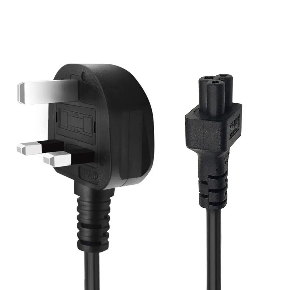 C5 Cloverleaf 3 Pin шнур питания для зарядные устройства для ноутбуков сканеры принтеры и светодиодный ТВ мониторы(IEC 320 C5 в UK 3 Pin