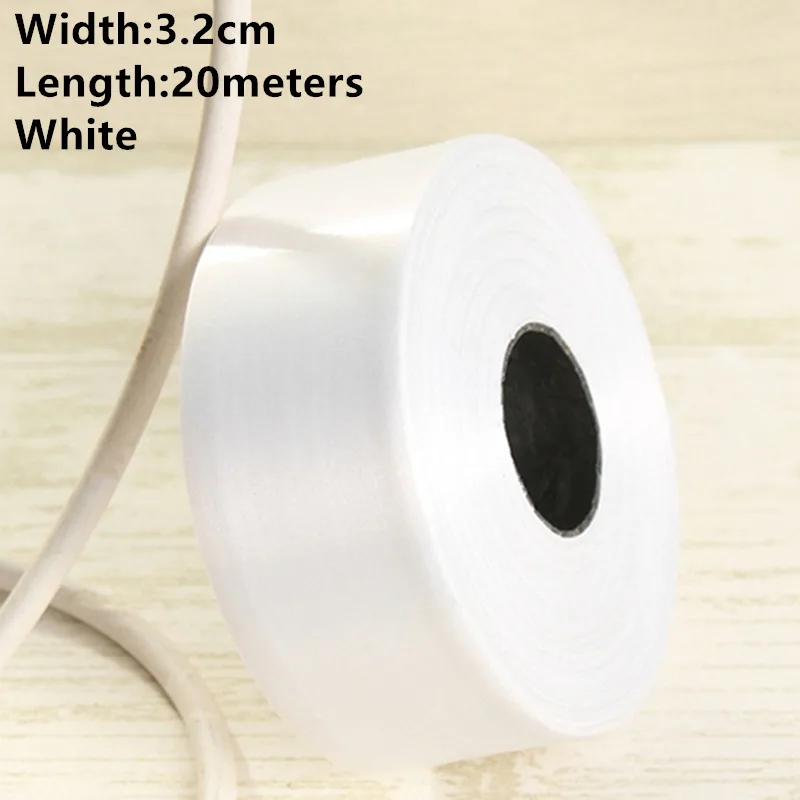 3.2cm White Новинка 1 рулон Width1cm-3.2cm бумажная лента ветровой колокольчик может быть завязана с воздушным шаром может быть разорвана пластиковые ленты можно свернуть ленту - Цвет: 3.2cm White