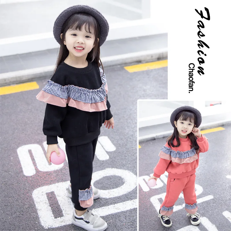 Aiwibi/комплекты одежды для маленьких девочек хлопковые толстовки + Хлопковые Штаны