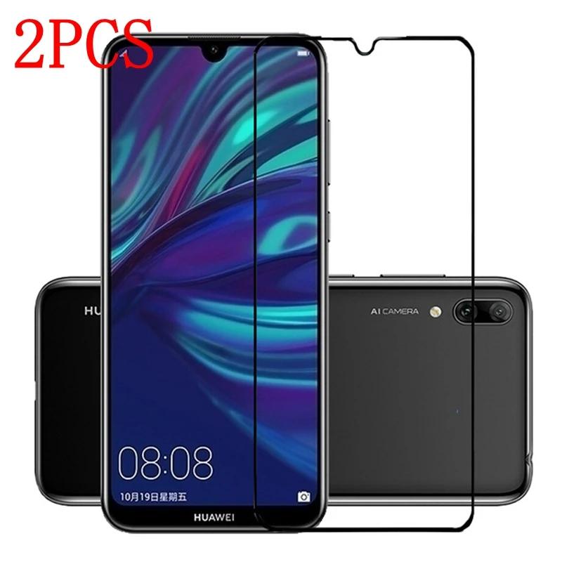 Закаленное стекло с полным покрытием для Huawei Enjoy 9 2 шт. защитная пленка Y7 Pro