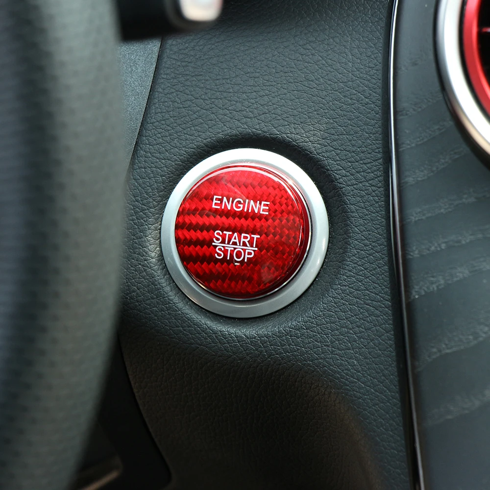 Кнопка запуска и остановки двигателя из углеродного волокна бесключевая крышка