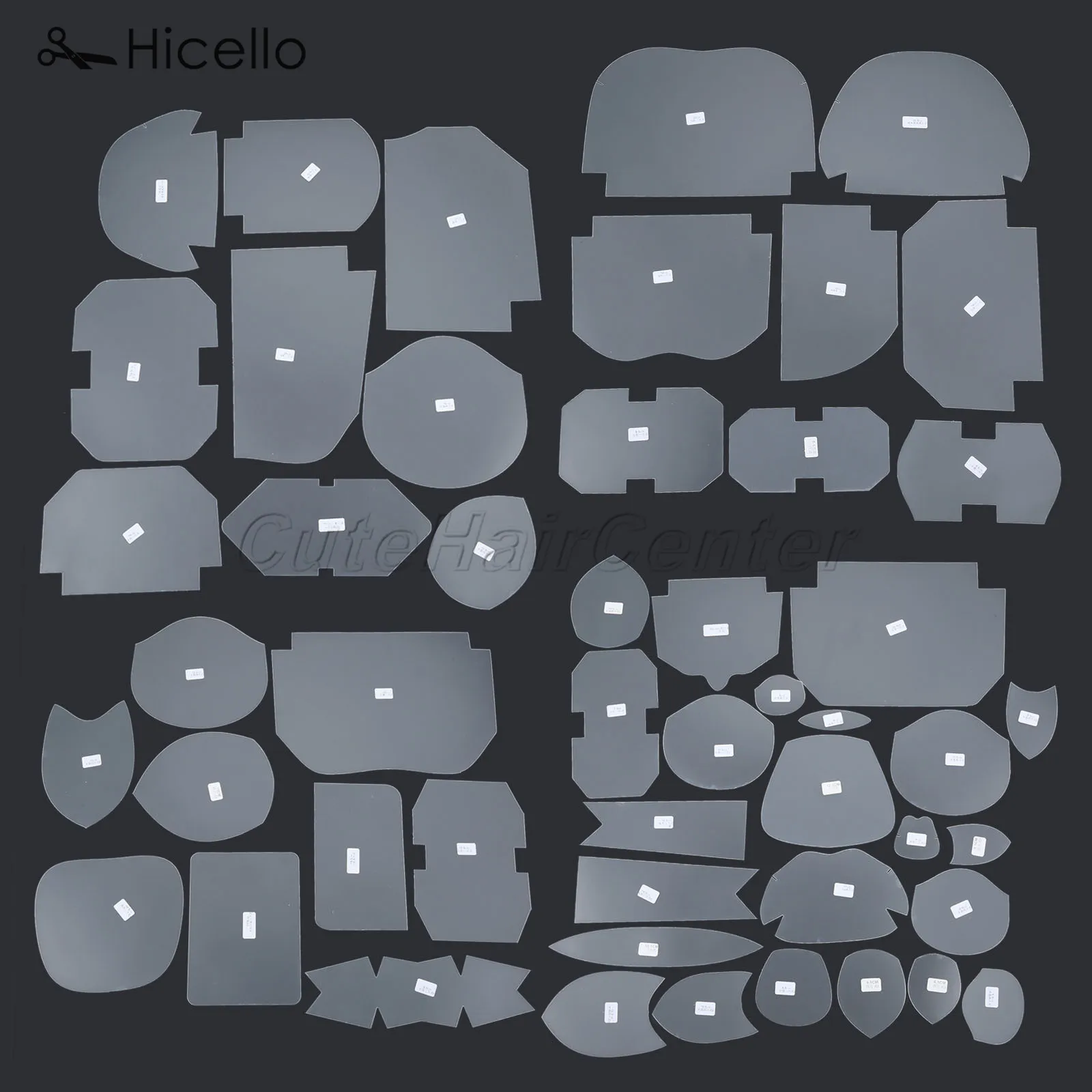 39 шт./компл. пластиковые Лоскутные шаблоны дизайнерский узор полупрозрачная