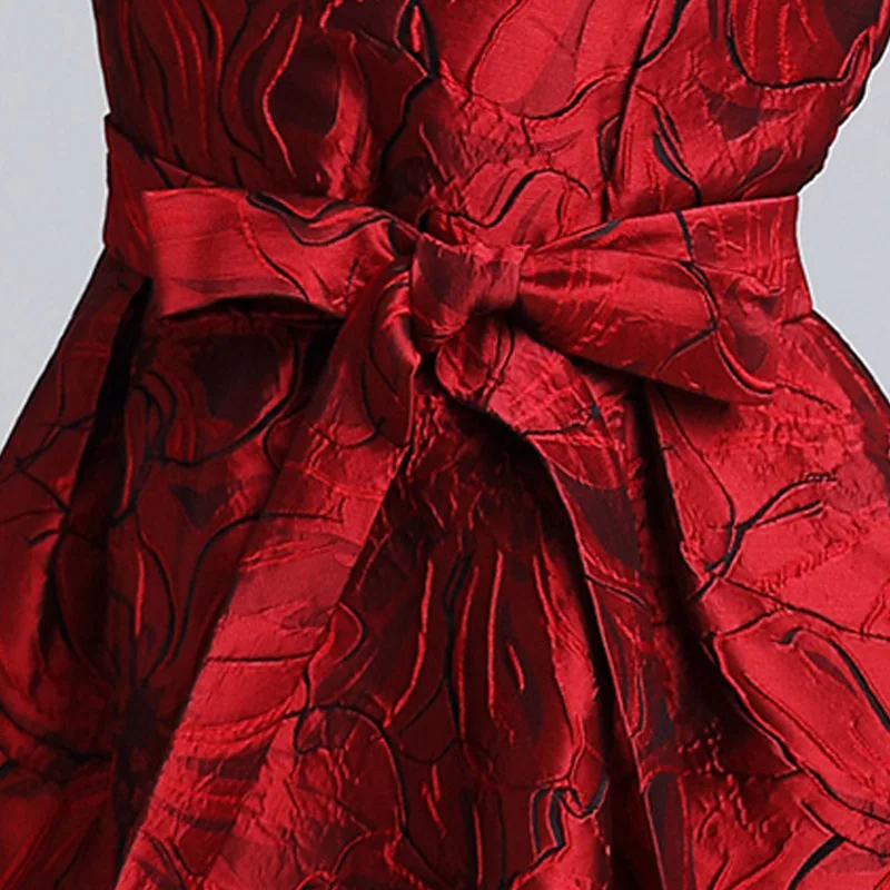 Для женщин без рукавов Винтаж красное платье 2019 летнее для девочек элегантное с