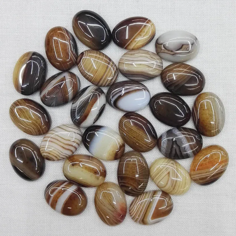 

Striped Onyx natural stone bead for jewelry making 13X18MM cab cabochon oval fashion Ring accessories 20Pcs/lot Free shipping