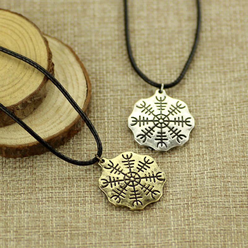 Античное бронзовое ожерелье с кулоном викинга Odin символ норзы Runic компас