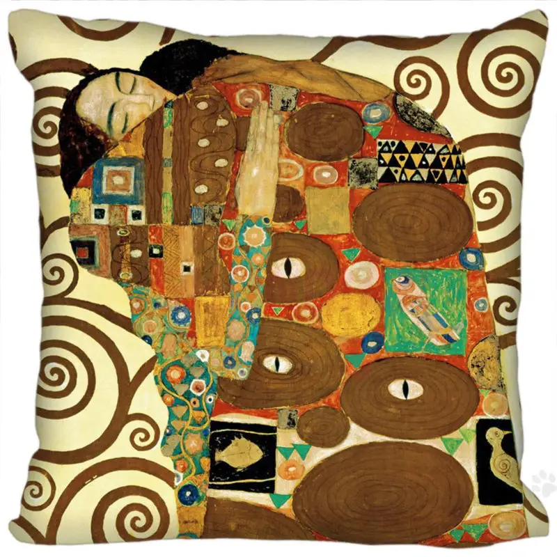 Pillowcase Пользовательские Gustav наволочки с картинами Климта квадратной молнии дома декоративные Наволочки две стороны печатных 35X 35 40 X40 45X45 60X60 - Цвет: Pillowcase