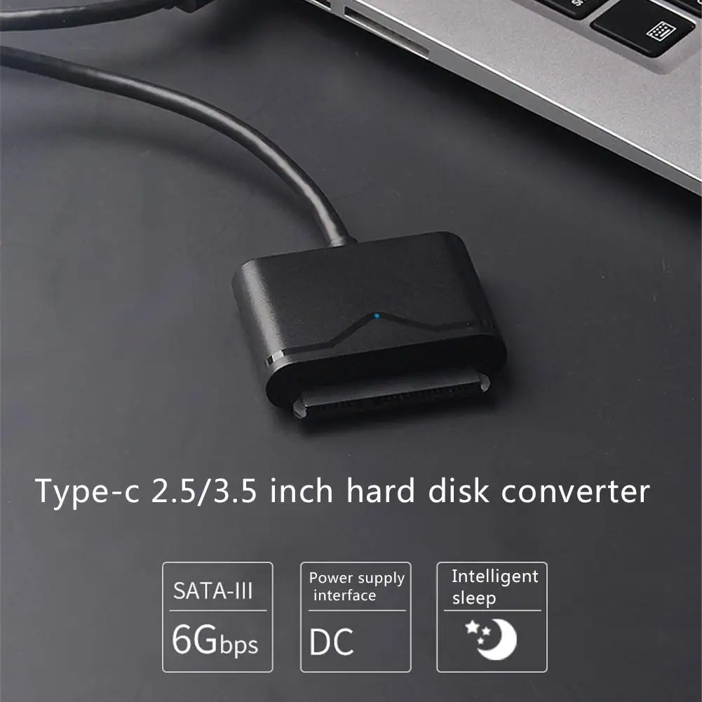 Адаптер для жесткого диска с USB Type C на 15 + 7pin SATA 3 0 2 5/3 5 дюйма адаптер 50 см 1