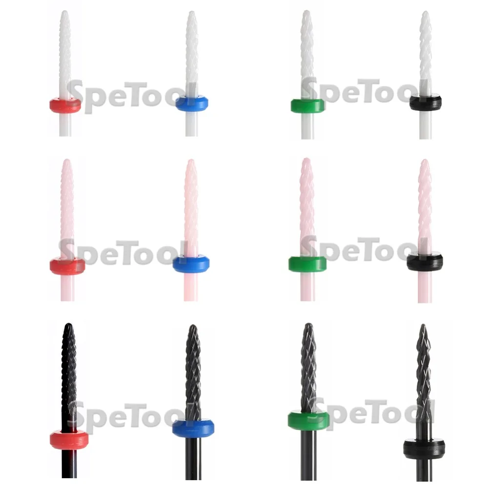 Керамическая насадка SpeTool для очистки ногтей 3 цвета 4 уровня Грита аксессуары