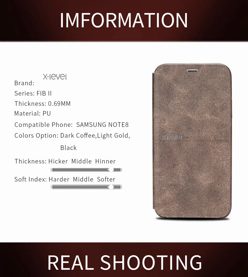 Кожаный чехол X-Level для samsung Note 9 8, ультра тонкий защитный флип-чехол с подставкой для samsung Galaxy Note 8 Note9, чехол