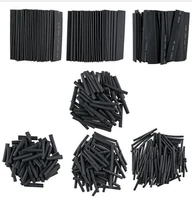 381pcs black heat shrink tubing insulation shrinkable tube sleeving assortment polyolefin ratio 21 wrap wire cable sleeve kit