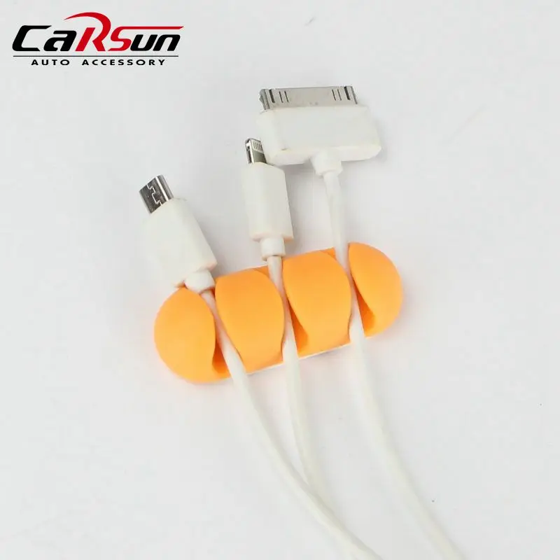 1 шт. автомобильная проводка Держатель Силиконовый клейкий кабель намотки для USB