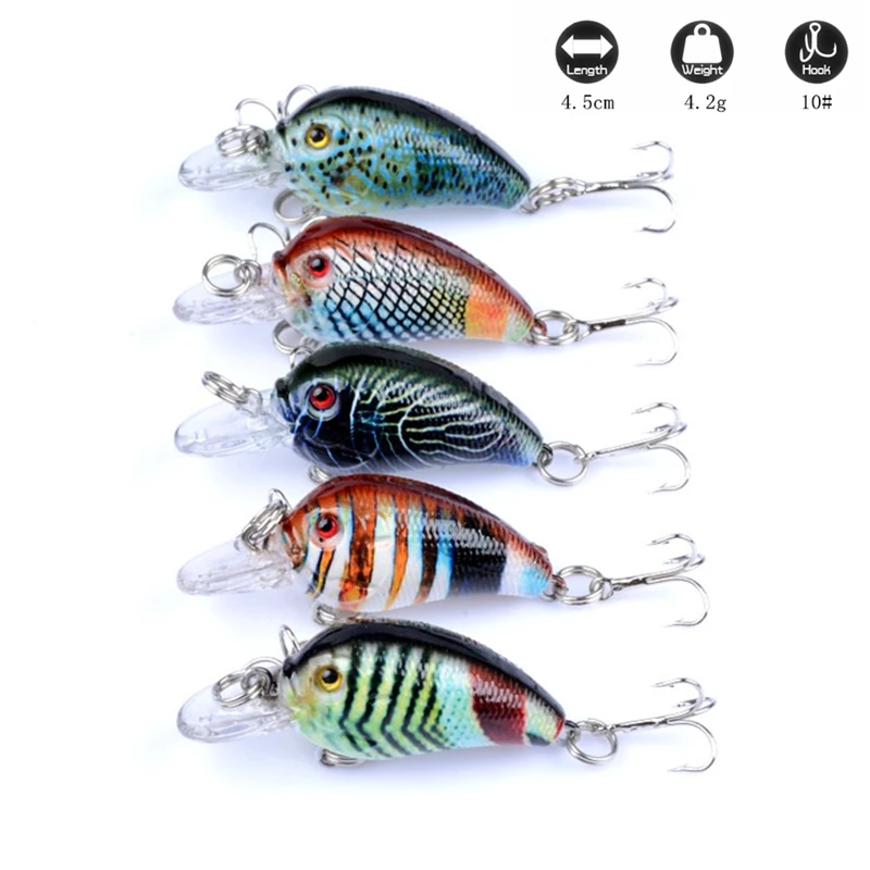 

5 шт./лот, искусственная приманка minnow 4,5 см/4,2 г, мини воблеры, рыболовные приманки, покраска, серия карпа, приманка для ловли карпа