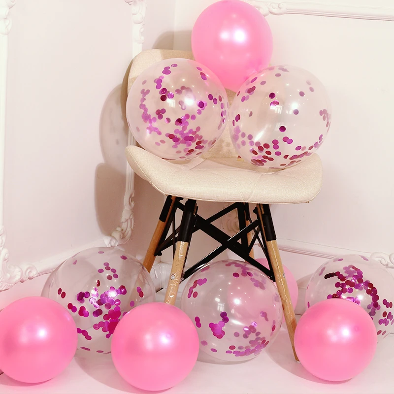 Набор воздушных шаров из розового золота с конфетти 10 шт./лот|Воздушные шары и