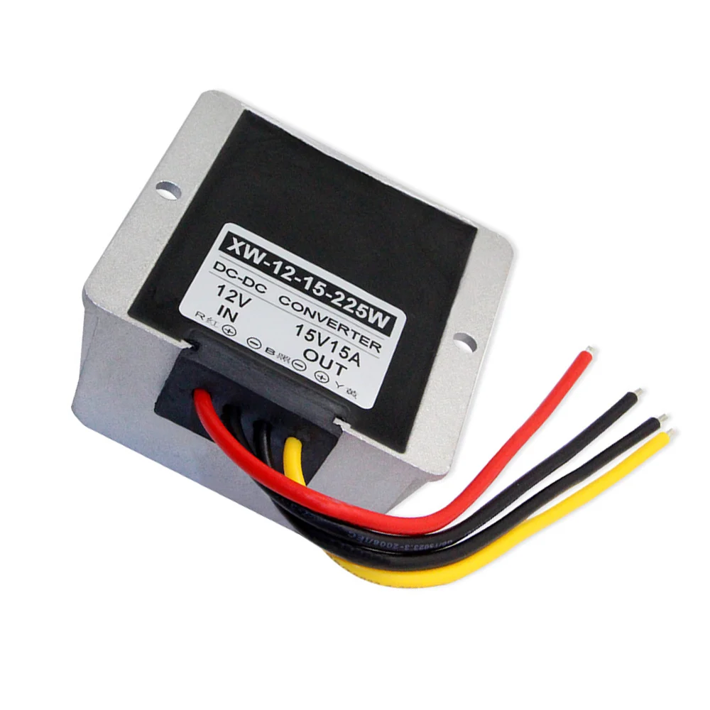 XINWEI DC12V Шаг до DC15V 15A 225W Конвертер алюминиевые регуляторы напряжения