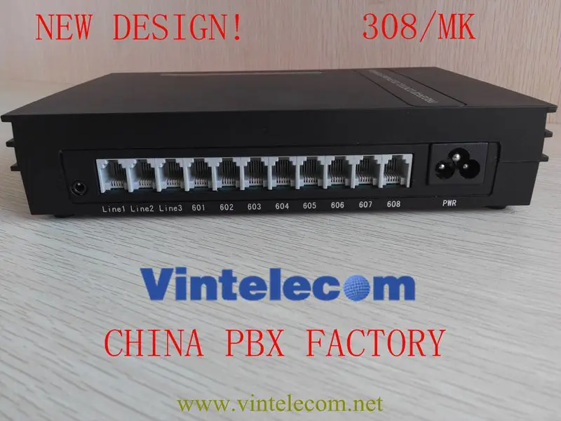 MK308(3Co. Line и 8 ext.) VinTelecom центральный телефон АТС/АТС телефонная система/централини АТС-Горячая