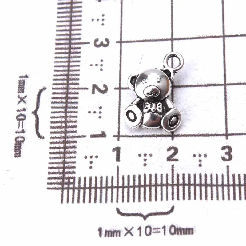 10 шт./лот 15*10 мм Очаровательные Подвески в виде медведя для женщин Diy брелок колье