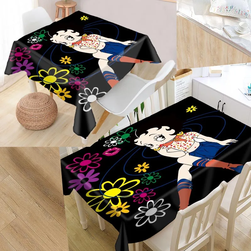 tablecloth22 Шунцянь пользовательские betty boop скатерть квадратная/Прямоугольная Скатерть для свадьбы скатерти покрытие ТВ чайная скатерть - Цвет: tablecloth22