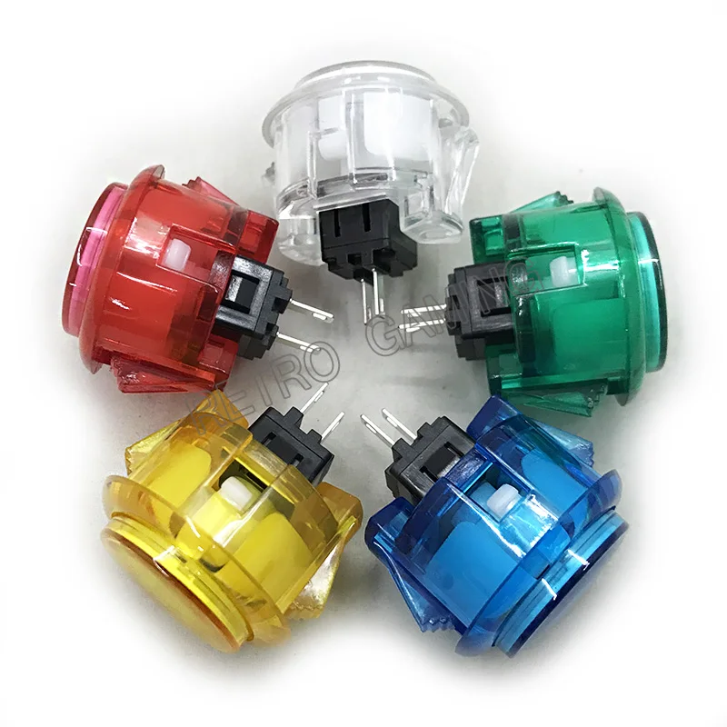 

Оптовая продажа 100 шт копия Sanwa 30 мм Кнопка кнопочный переключатель OBSC-30 прозрачная кнопка аркада Бесплатная доставка