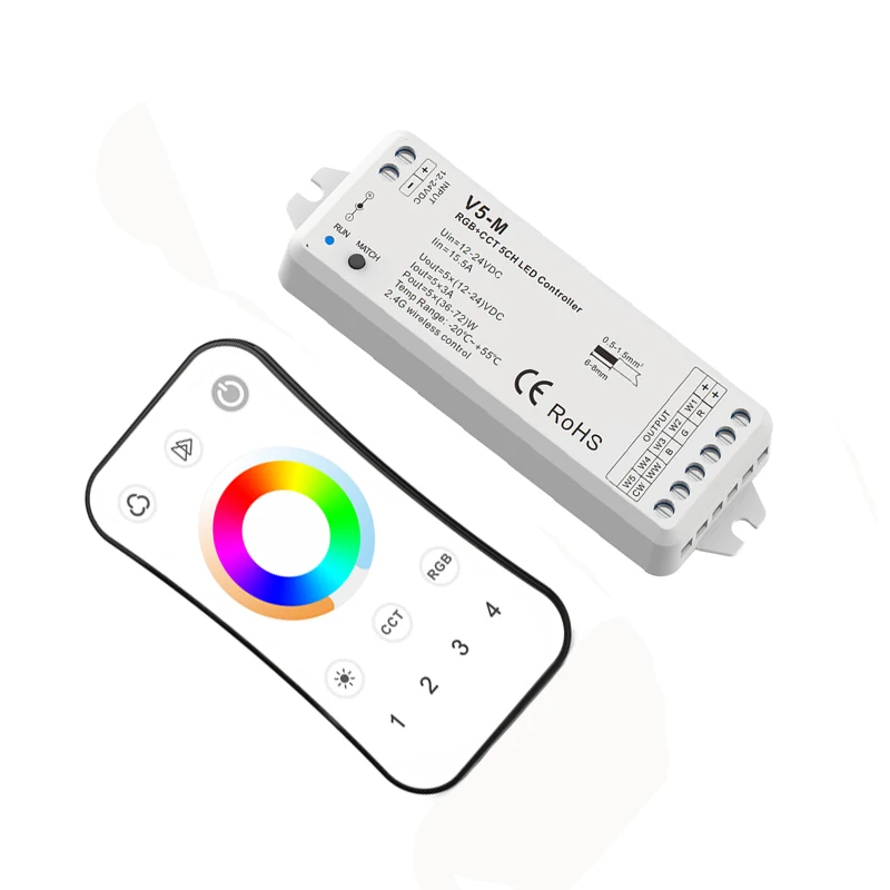 Новые светодиодные ленты RGBCCT контроллера 12V 2 4 г RF Беспроводной дистанционного 4A *