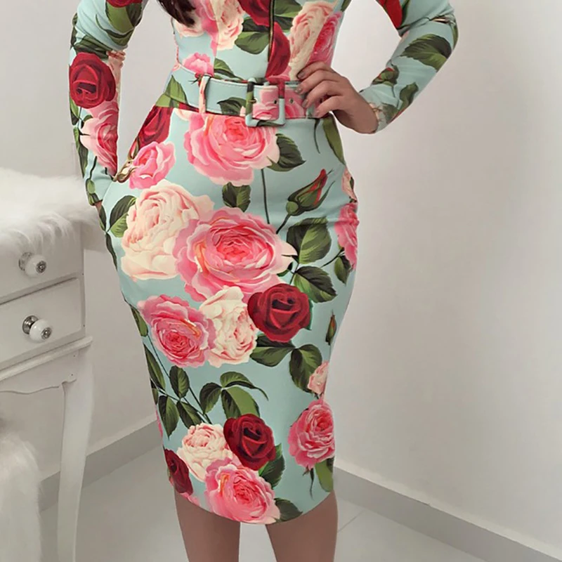 Женское платье с цветочным принтом повседневная одежда для вечеринок