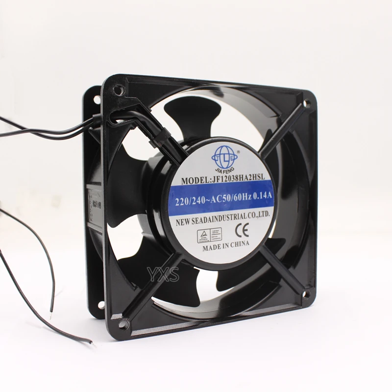 JF12038HA2HSL AC 220V/240V 0.14A 12038 12cm 120*120*38mm 50/60HZ Oil Bearing Ball Chassis Cabinet Cooling Fan | Электроника