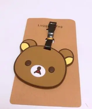 Rilakkuma мультфильм косплей ПВХ милый брелок для ключей личности Забавный багаж посадочный талон путешествия багаж Висячие мешки с орнаментом метки - Цвет: 4
