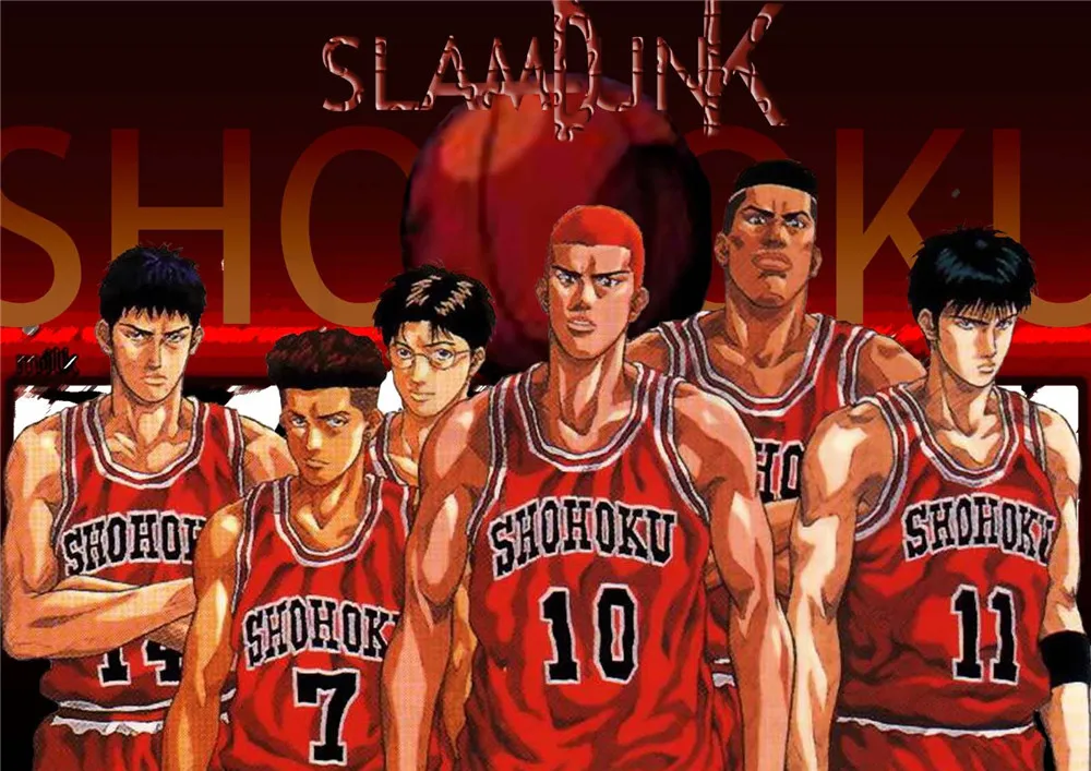 Тёмно-синий Slam Dunk плакаты настенные наклейки яркие цветные украшения для дома белая бумага с покрытием прямая - Цвет: Тёмно-синий