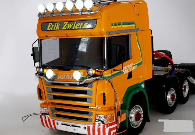 Металлические светодиодные фары для Tamiya 1:14 трактора hobby R470 R620 R730 MAN TGX BENZ ACTROS KING VOLVO