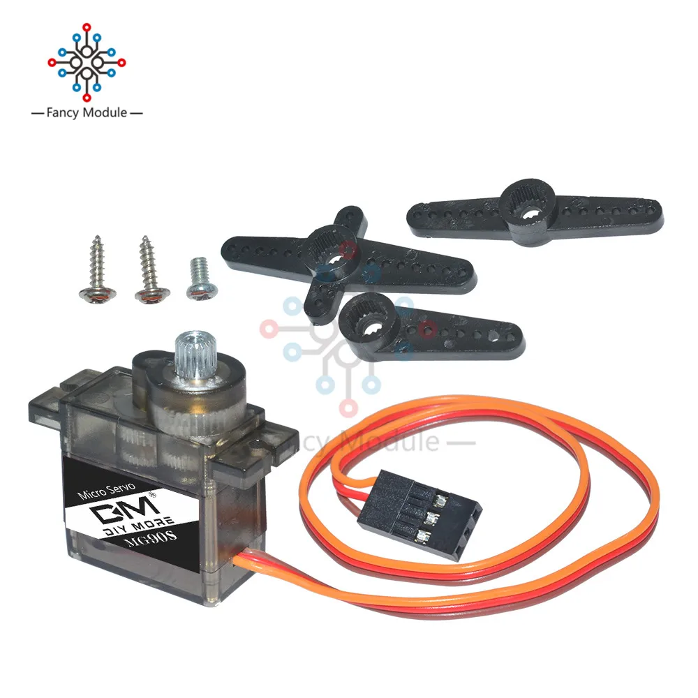 

Metal Gear Digital MG90S 9G Servo For Rc Helicopter Car Foamy Plane Robot Arm Helicopter Airplane Remote Controller Motor MG90