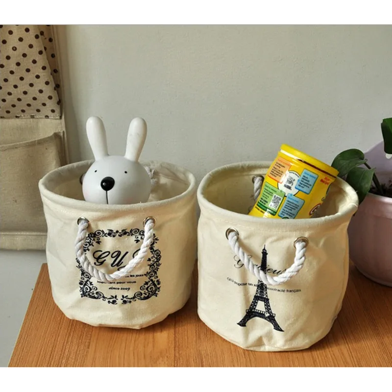 Горячая корзина для хранения хлопок и лен Бытовая ткань искусство Складной