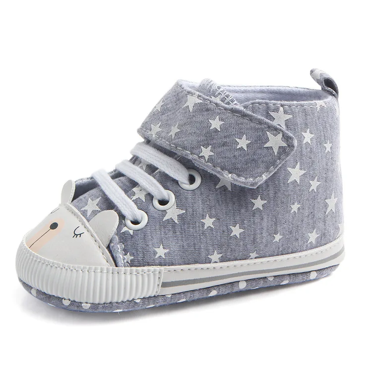 Детские парусиновые туфли в горошек Мокасины с мягкой подошвой для первых шагов