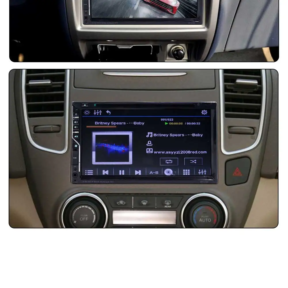 Радио 2Din 7 &quotHD плеер MP5 сенсорный экран цифровой дисплей Bluetooth Мультимедиа FM USB AUX