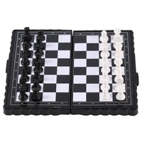 1 set mini chess folding magnetic plastic chessboard board game portable kid toy hot sale dropshipping