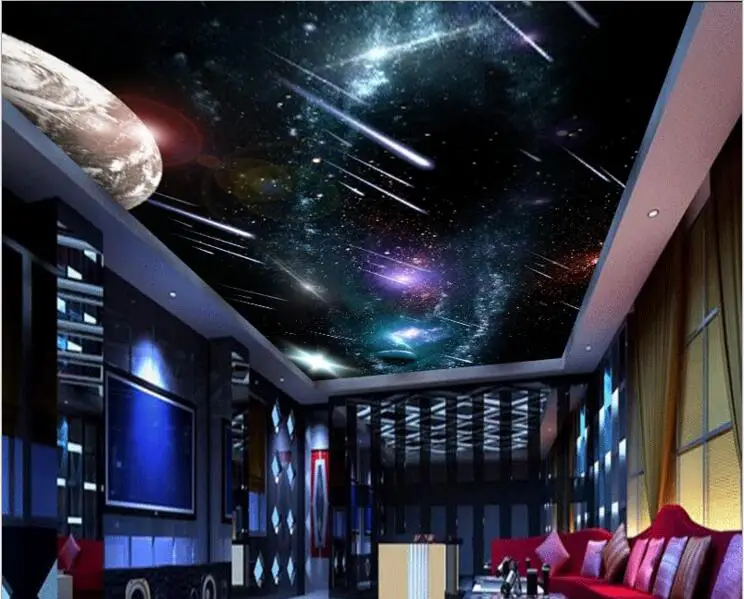 Настенные 3D обои на заказ украшение для дома объемные фрески потолок фотообои с