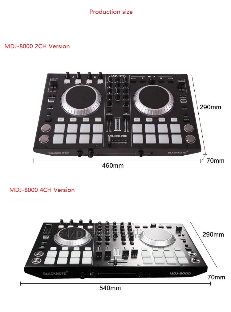 BLACKNOTE диджей контроллер MIDI для воспроизведения проигрывателей дисков аудио микшерный пульт проигрывателей микшер звука mesa de mezclas dj. DJ микшер